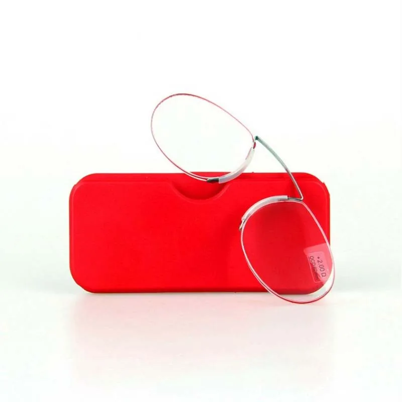 Портативные мужские и женские универсальные очки для чтения с зажимом для носа, мини-очки-кошелек