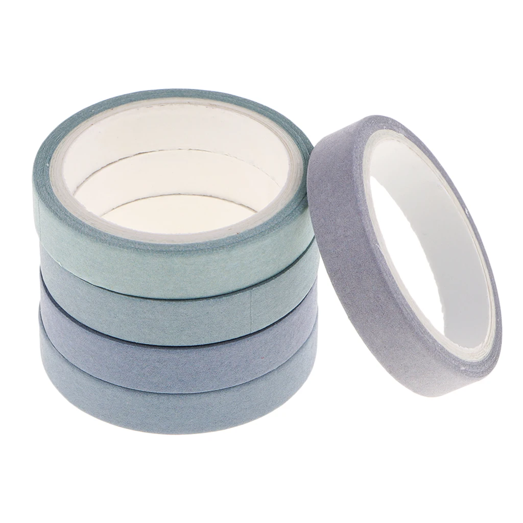 5 Roll Decorative Washi Masking Tape Set,Great for DIY Decor Scrapbooking Sticker Masking Paper Decoration Tape Adhesive School