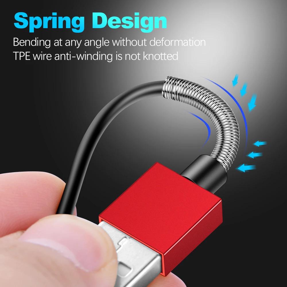 Marjay type C весенний кабель для samsung S10 Note9 Быстрая зарядка зарядное устройство USB-C кабель для huawei P20 lite провод кабель для передачи данных для Xiaomi