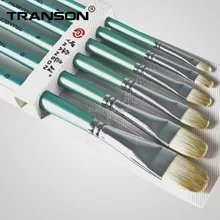 6 шт. Transon159 голова филберта длинная небесно-голубая кисть с ручкой для художника набор, кисть для рисования, шерстяные щетки для волос