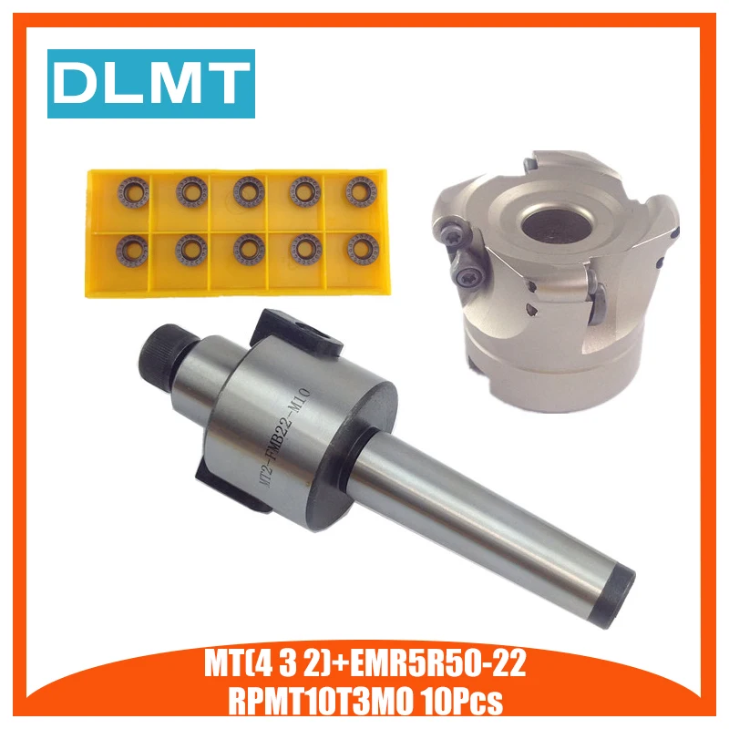 MT2 FMB22 M10 MT3 M12 MT4 M16 хвостовик EMR5R 50-22 4T фрезерный станок с ЧПУ 10 шт. вставки RPMT10T3 для