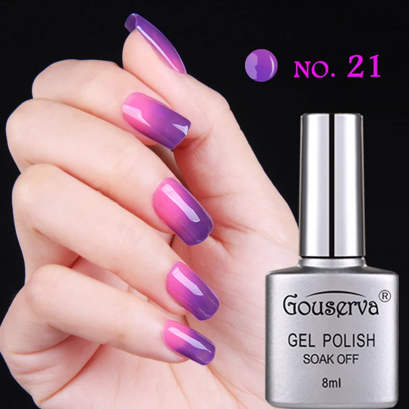 UV Gel Lucky Base Top Coat 24Colors Temperature Change UV Gel Nail
