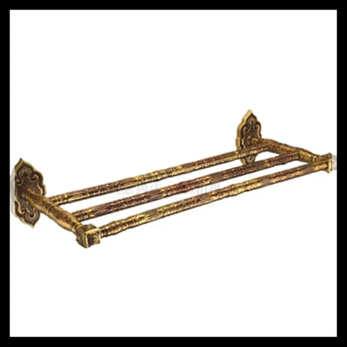 

Original TAIGOOD thickened European antique copper bathroom bathroom towel bar / towel rack LU901 RG