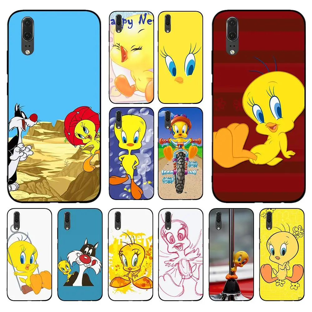 

funny tweety bird cute Soft Case for Huawei Y6 Y7 Y9 Prime 2017 2018 2019 Nova 2i 3 4 3i Lite Mate 10 20 Pro Lite
