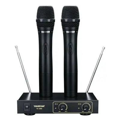 

Takstar TS-3360 VHF Wireless Microphone with 6.3mm Mixed output can connect with mixer console/ karaoke amplifierf