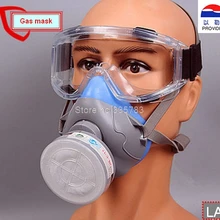 1 шт. противогаз+ очки газов, химических лицо, респиратор маски фильтр газов, химических защищенный маска для лица с защитными очками