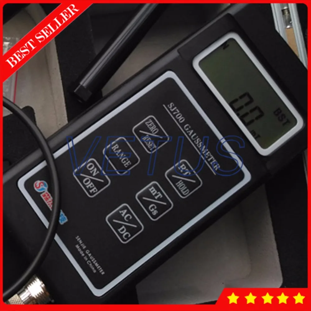 

0-200Mt-2000mT Handheld Gauss Meter SJ700 for inspecting checking flux density Digital Telemeter Magnetic Field Tesla Tester