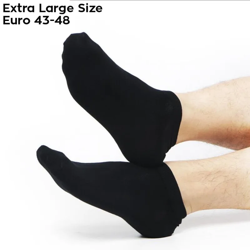 Extra Large size big foot men thin summer cotton boat sock breathable