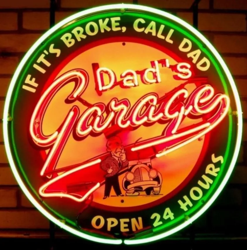 Novelty Lighting Lights & Lighting Custom Dads garage Glass Neon Light