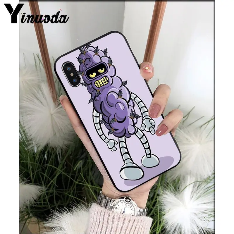 Yinuoda Futurama Bender ТПУ Мягкий силиконовый чехол для телефона чехол для Apple iPhone 8 7 6 6S Plus X XS MAX 5 5S SE XR Чехол для мобильного телефона s