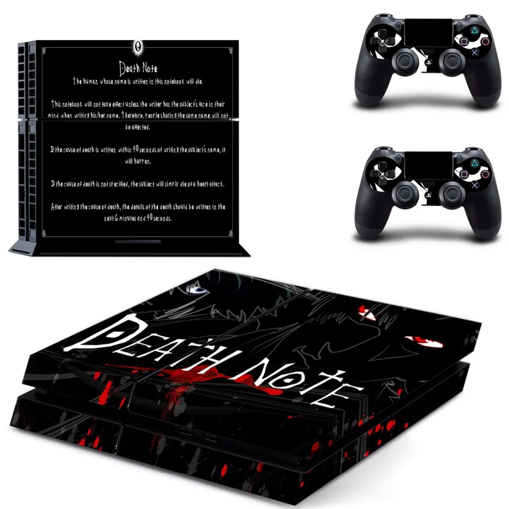 Чехол для консоли Death Note Skin PS4 Для игровой приставки 4 наклейка + 2 шт. защитный