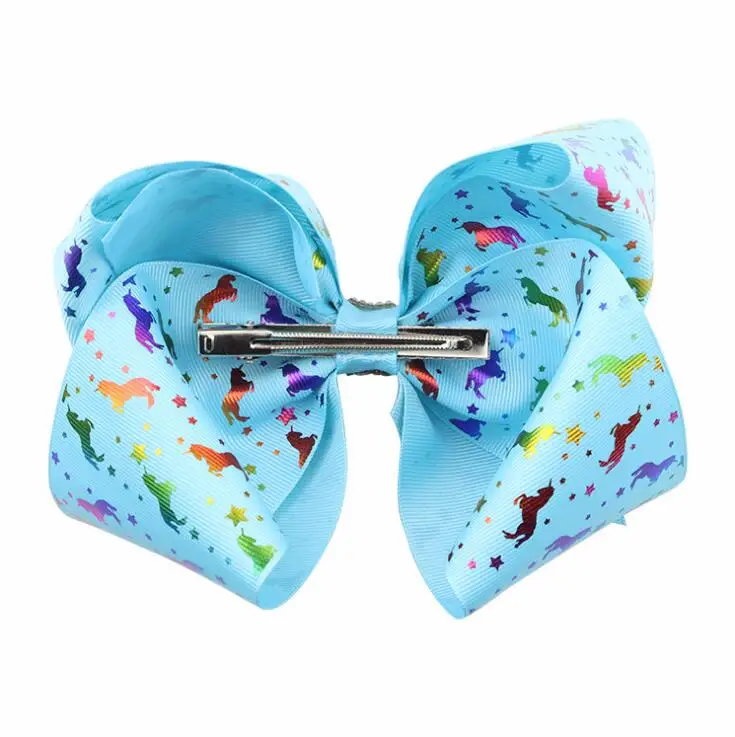 20 штук Бесплатная доставка 8 дюймов jojobows Единорог jojosiwa волосы луки без siganture
