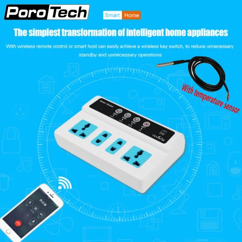 Wholesale Wireless GSM power socket SC3-GSM with temperature sensor 4 Outlets Remote Control GSM SIM Smart Switch Plug Socket цена Wholesale Wireless GSM power socket SC3-GSM with temperature sensor 4 Outlets Remote Control GSM SIM Smart Switch Plug Socket цены онлайн