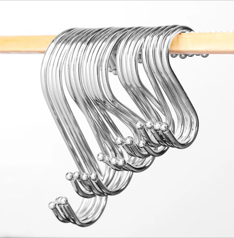 Мощная вешалка из нержавеющей стали s-образный крючок для кухни, ванной, вешалка для одежды, крючки, держатель застежки, крючки для горшка