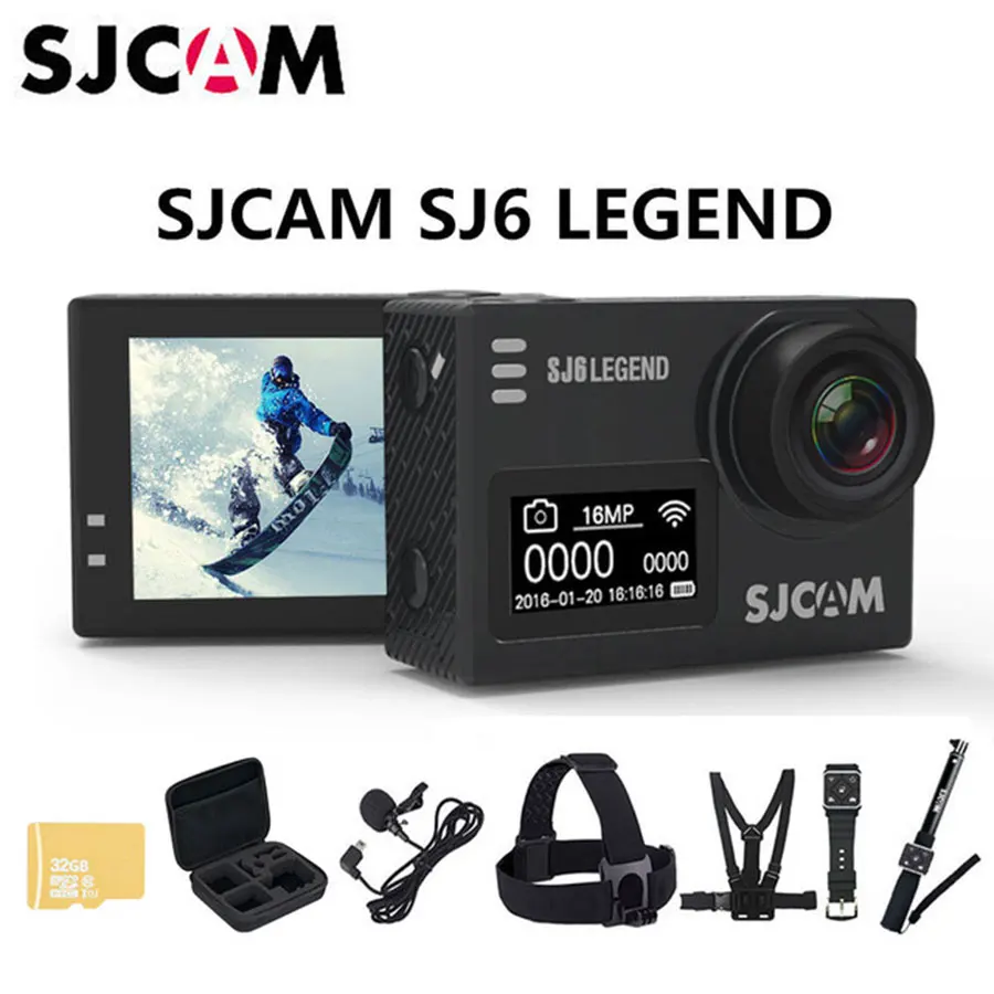 

Original SJCAM SJ6 LEGEND Notavek 96660 WIFI 4K 24fps UHD Waterproof Action Camera DV 2.0" Touch Screen Remote Sport Camera SJ6