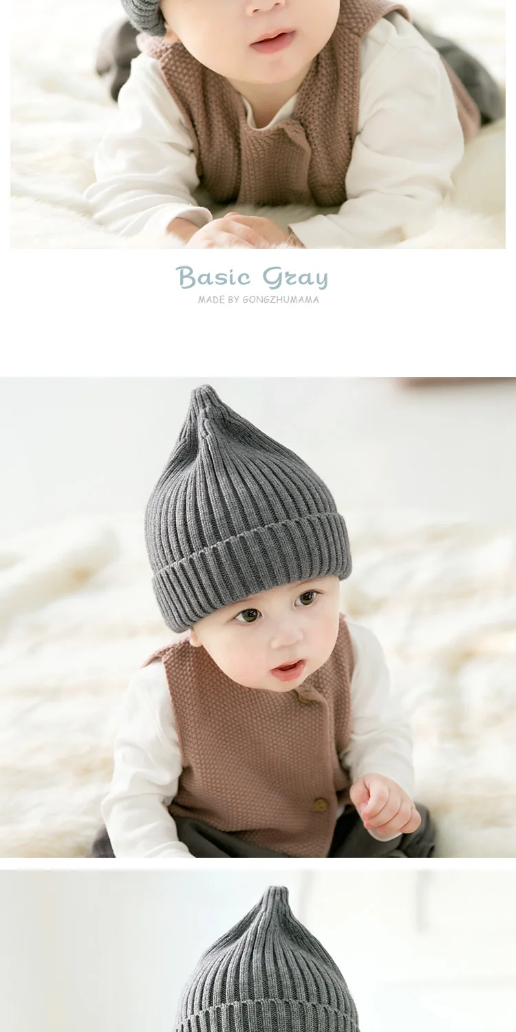 Newborn Baby Knitted Hat Baby Girl Boy Cute Winter Hats For Girls Warm Thick Caps Child Beanies Kids Hat For 3-12 Month GH661