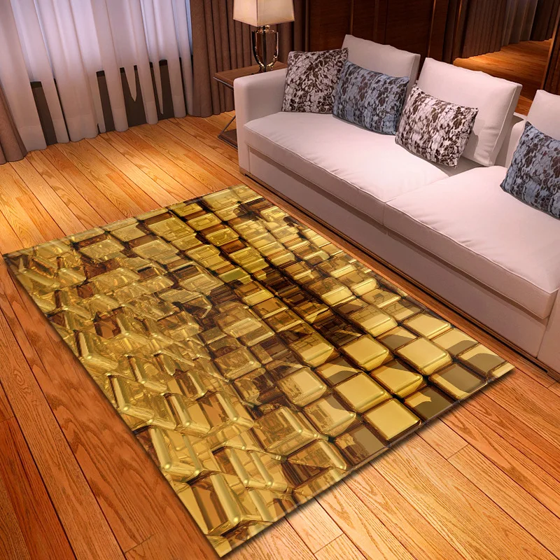 Modern Geometric Pattern 3D Carpet Large Size Living Room Bedroom Tea Table Rug and Carpet Rectangular Antiskid Floor Mat L0001