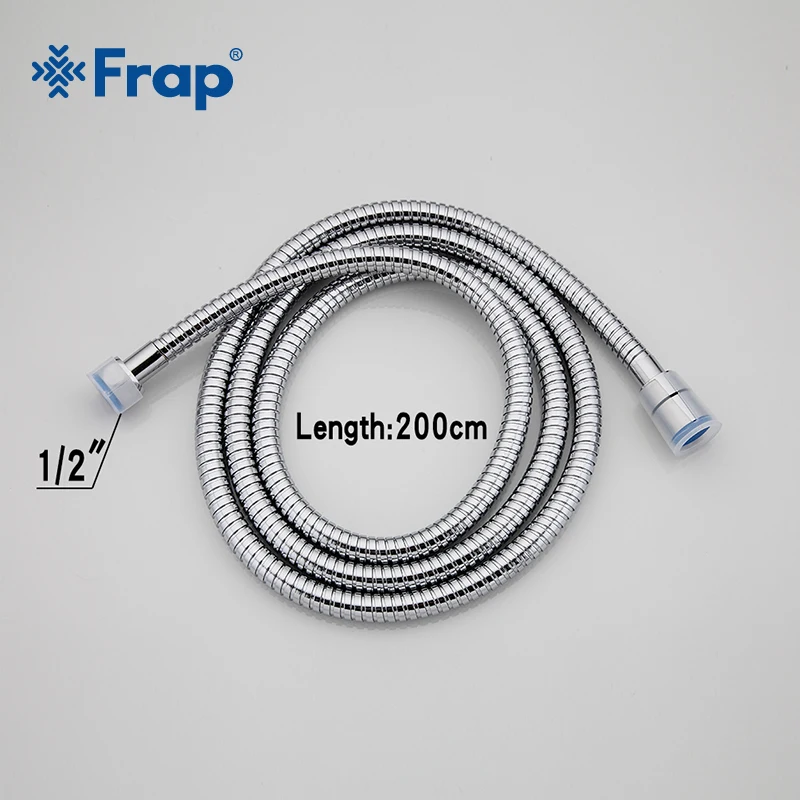 FRAP 200 سنتيمتر الفضة الفولاذ المقاوم للصدأ مرنة 1/2 'دش خرطوم السباكة خرطوم حمام منتجات الحمام اكسسوارات انبوب ماء F43-2 FRAP 200 سنتيمتر الفضة الفولاذ المقاوم للصدأ مرنة 1/2 'دش خرطوم السباكة خرطوم حمام منتجات الحمام اكسسوارات انبوب ماء F43-2