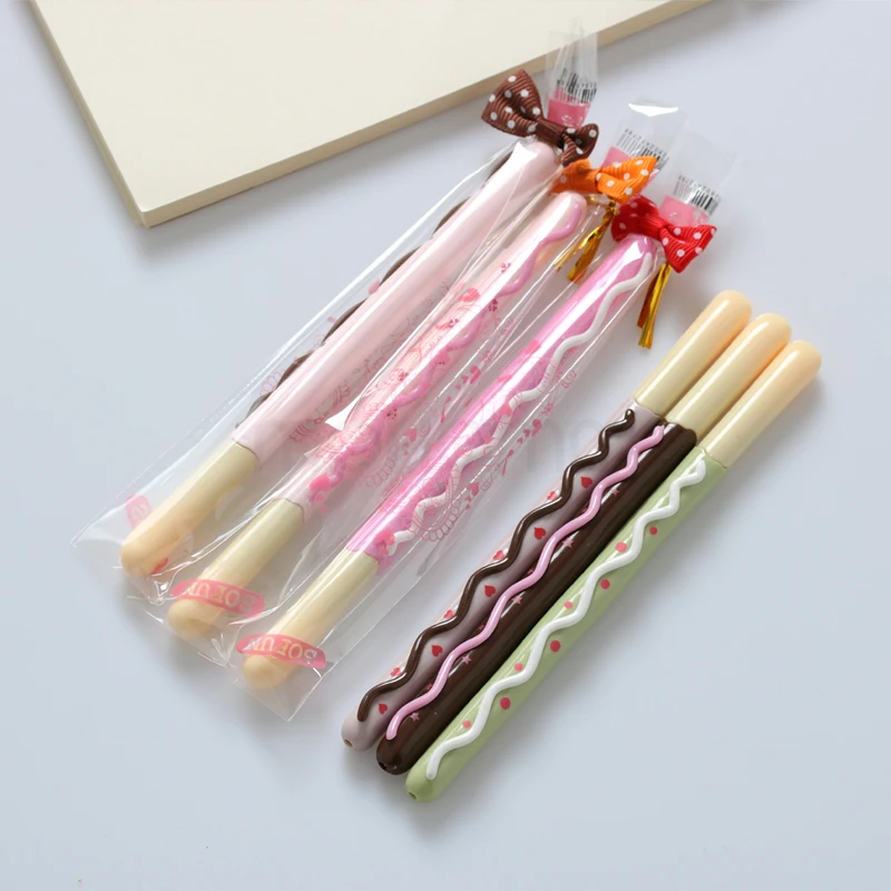0,5 мм корейские милые кавайные шоколадный торт гелевая ручка Набор для письма офисные школьные принадлежности канцелярские принадлежности для студентов