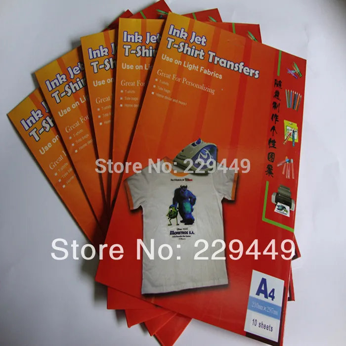 self weeding paper a4 200pcs lot white toner laser heat transfer iron on sheets