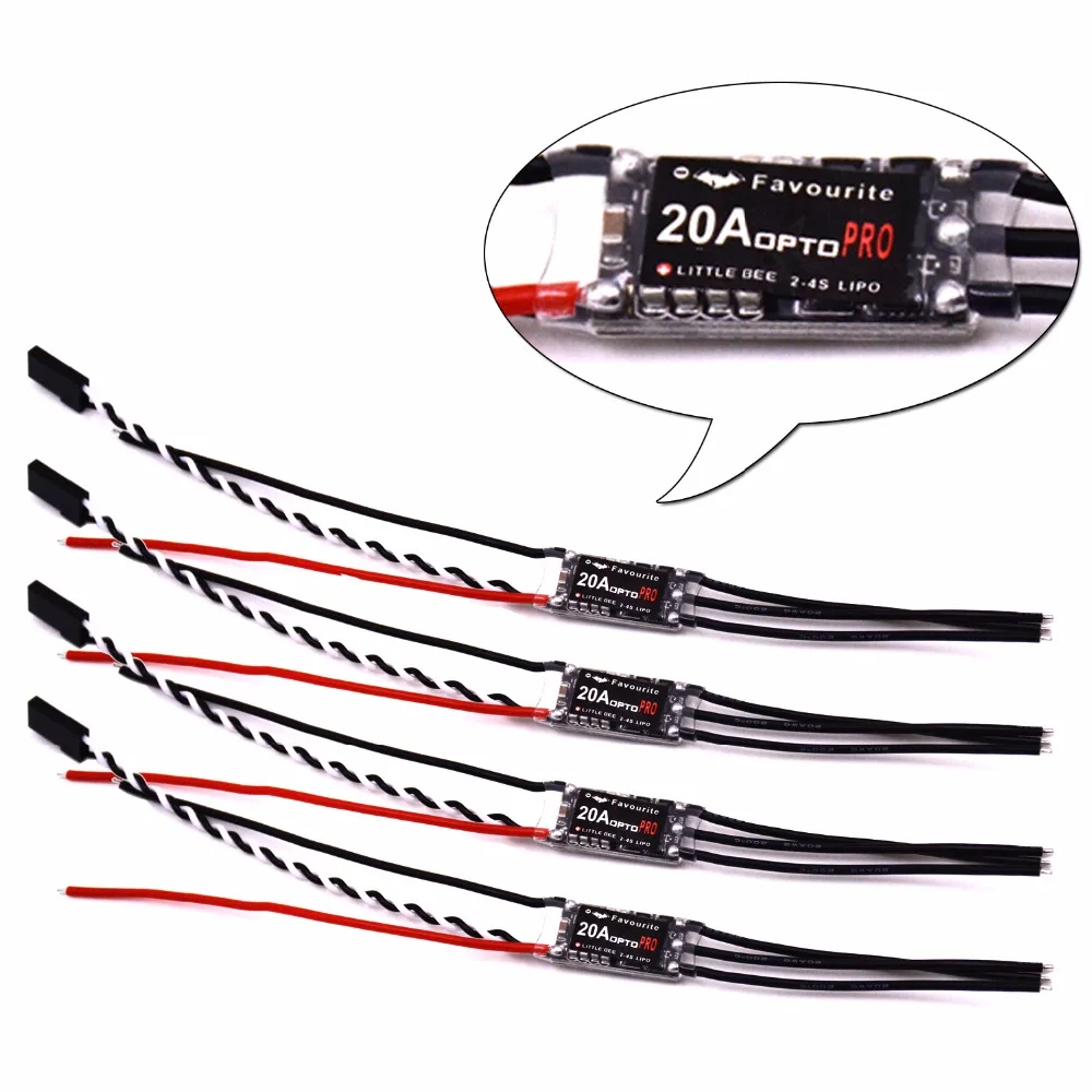 

Favourite FVT LittleBee 20A-PRO OPTO ESC BLHeli 2-4S QAV210 250 280 Quadcopter for RC plane