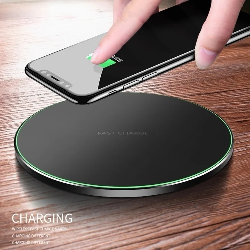 

Fast Wireless Charging Pad for iPhone XS Max XR 8 Plus QI Fast Wireless Charger for Samsung Galaxy S9 S8 Plus S7 S6 edge Note 8