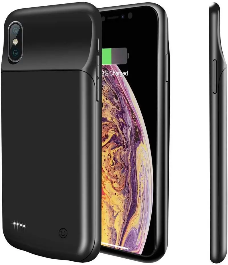Neng 3200 мАч для Iphone X Xs аудио зарядка Черный Защитный внешний аккумулятор зарядное
