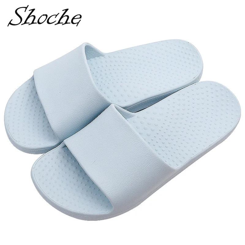 

Shoche House Guest Slippers Home Casual Flat Shoes Bedroom Bathroom Summer EVA Slippers Hausschuhe