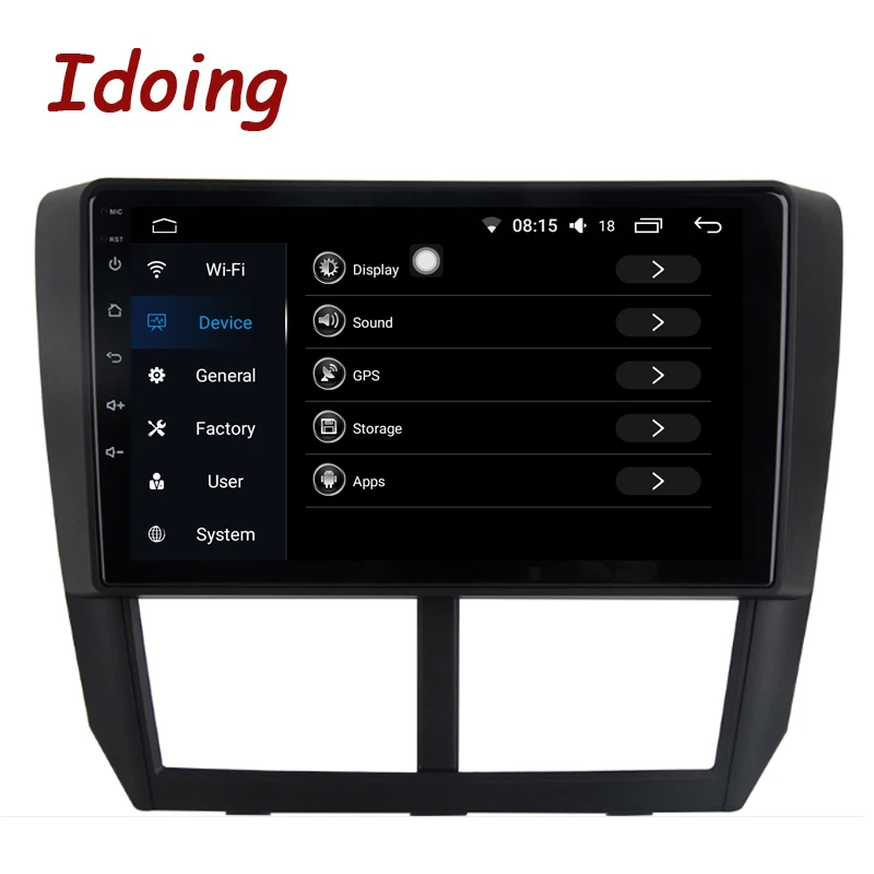 Idoing 1Din " Автомобильный Радио GPS; Мультимедийный проигрыватель Android 8,1 для Subaru Forester 2008-2012 4G+ 64G Восьмиядерный навигация быстрая загрузка