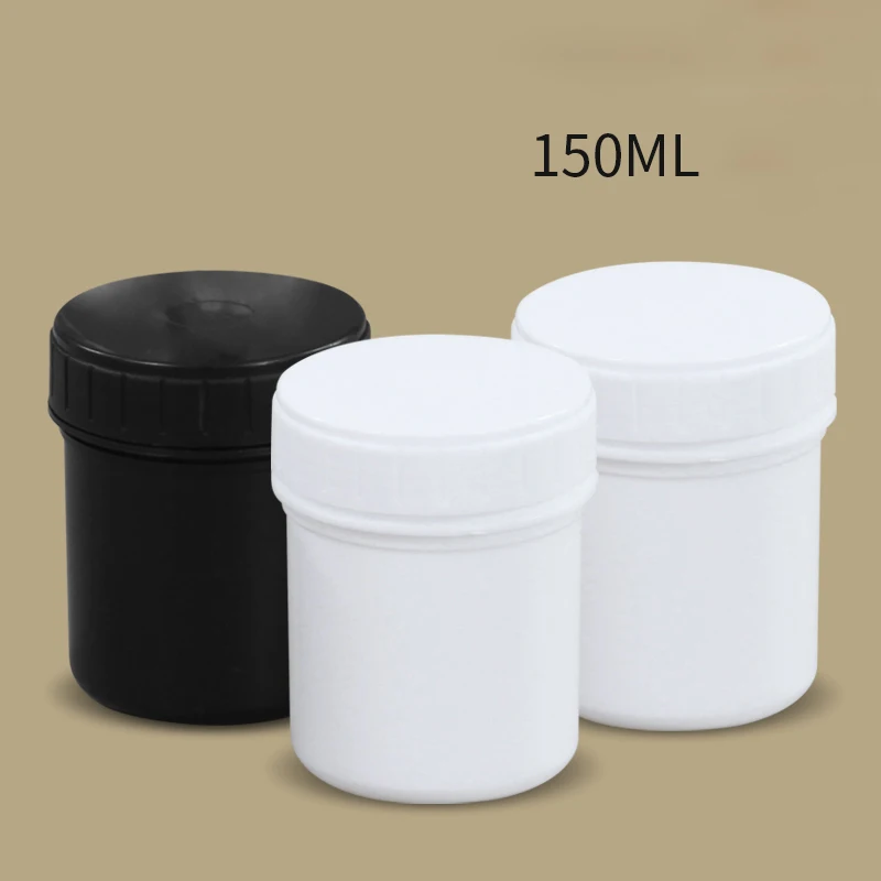 

Portable 150ml plastic jar Food Grade Empty Sample Storage Jars with inner Lid Sealed Candy Cosmetic solid container