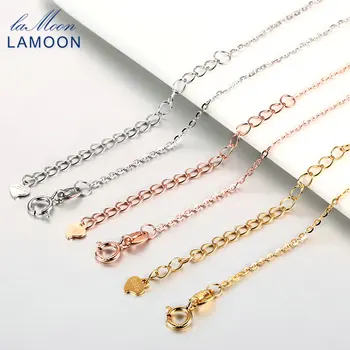 

LAMOON Simple 40+5cm/40cm 925 Sterling Silver // Rolo Chain Necklace CI004