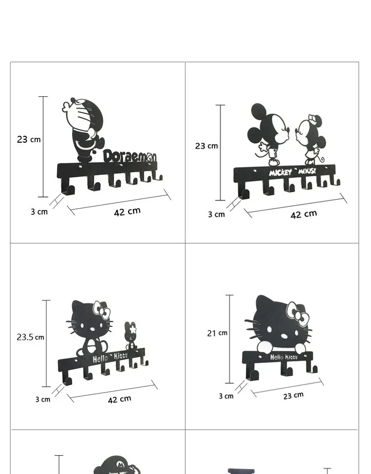 Мультяшная железная вешалка для ногтей, Креативные украшения детской комнаты, металлическая вешалка для одежды, настенная вешалка для крыльца, двери, вешалка для одежды, крючок