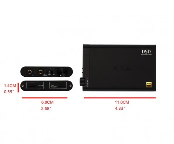 Topping NX4DSD Portable Audio DSD DAC Amplifier Headphone Earphone HIFI Digital Stereo Audio AMP for Iphone Black
