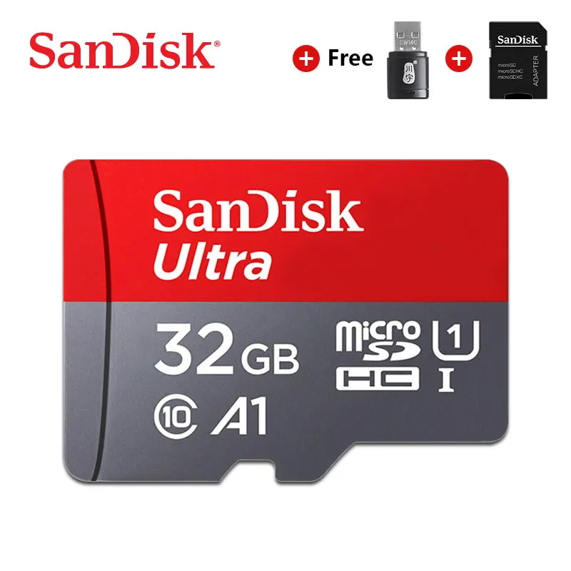 Sandisk Ultra Micro SD 128 ГБ 32 ГБ 64 Гб 256 Гб 16 Гб 400 Гб Micro SD карта SD/TF флэш-карта памяти 32 64 128 Гб microSD для телефона - Емкость: 32GB