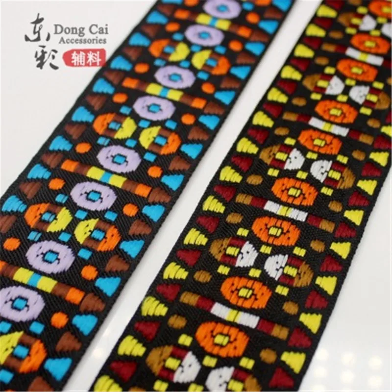 10yards *4.8cm Exquisite Ethnic Style Embroidery Jacquard Ribbon Minority Clothing Accessories Curtains Decoration | Дом и сад