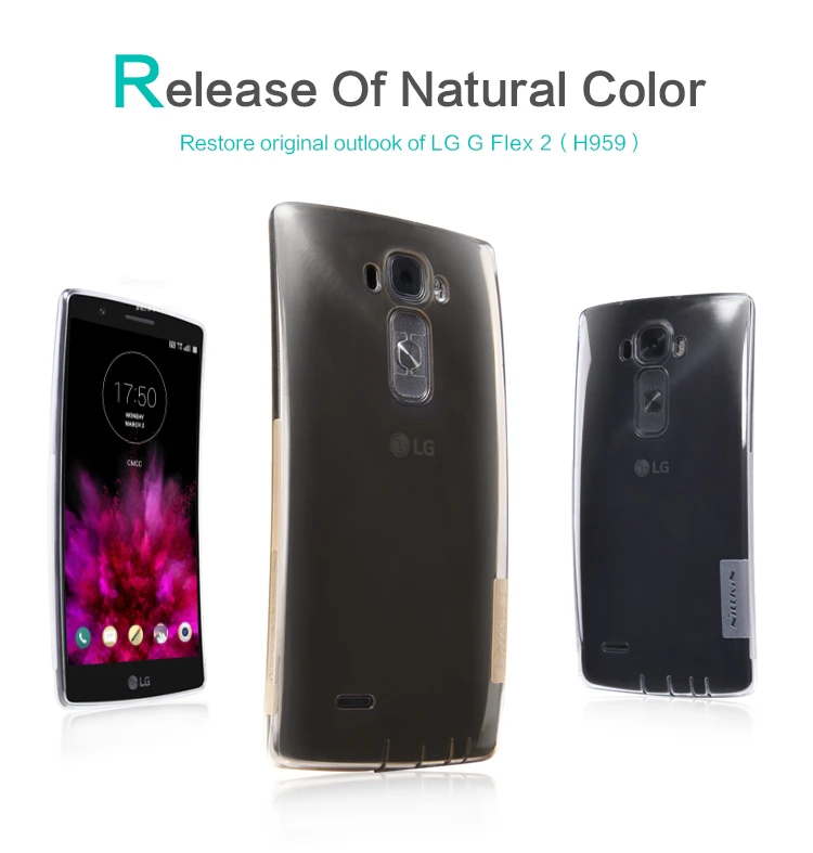 Nillkin Flexible Ultra Slim TPU Cover for LG G Flex2 Case 0.6mm Back Cover for LG G Flex 2 Protective Shell Durable Phone Cases|case cover for samsung galaxy s2|case cover for samsung