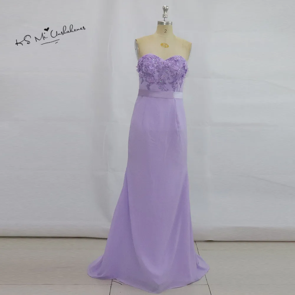 Vestidos Madrinha De Casamento Vintage Lavender Mermaid Wedding