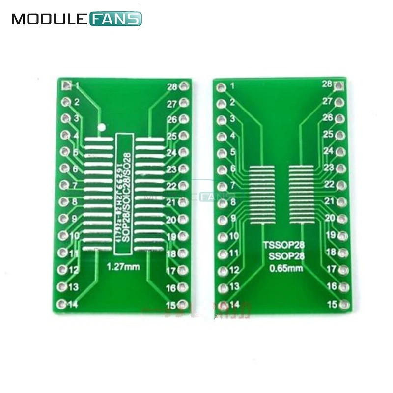 5 шт. SSOP28 SOP28 TSSOP28 к DIP28 адаптер конвертер печатной платы 0,65/1,27 мм