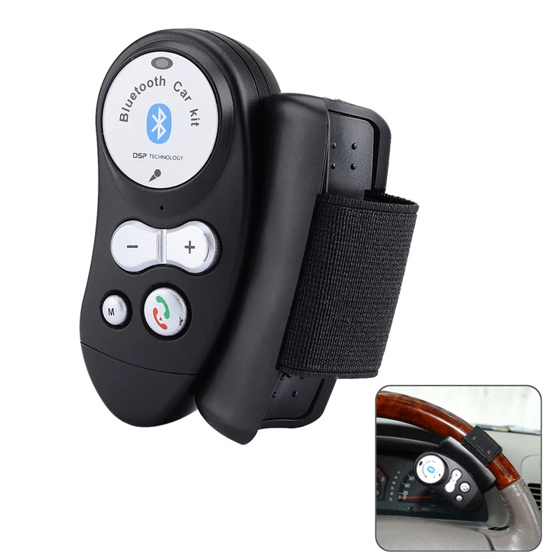 Black Car Steering Wheel Bluetooth V4.0 and EDR Hands free Call Kit