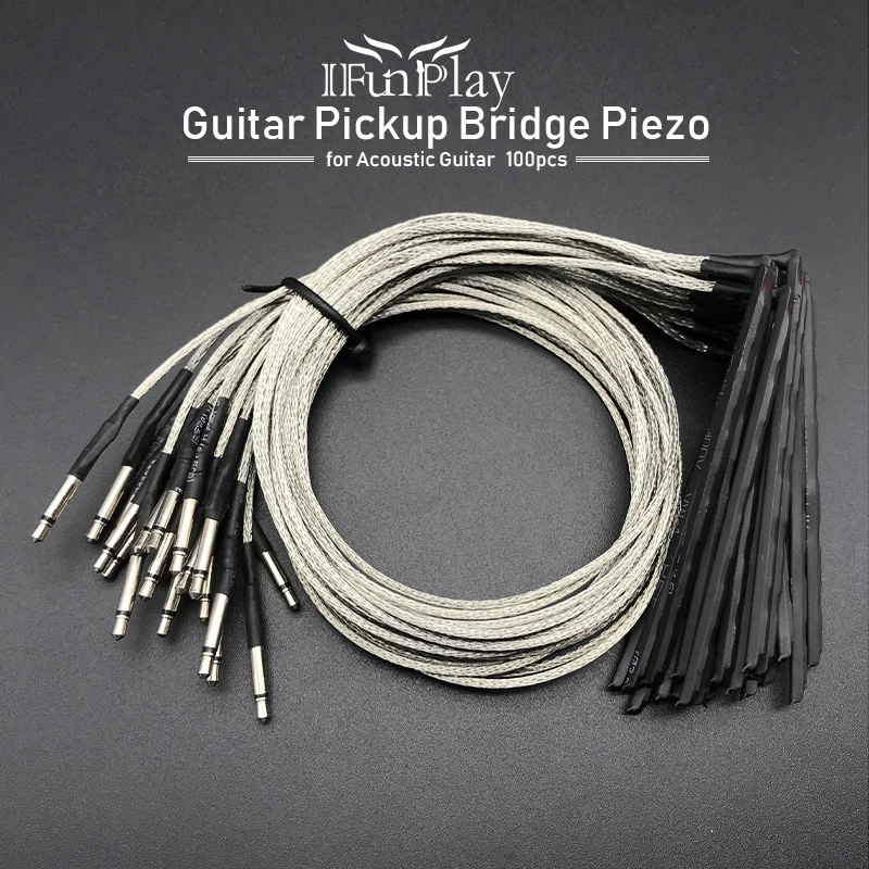 

100Pcs 6 String Acoustic Guitar Bridge Saddle Rod Piezo Pickup Piezo for Folk Guitar Music Instrument Guitarra Parts Wholesale