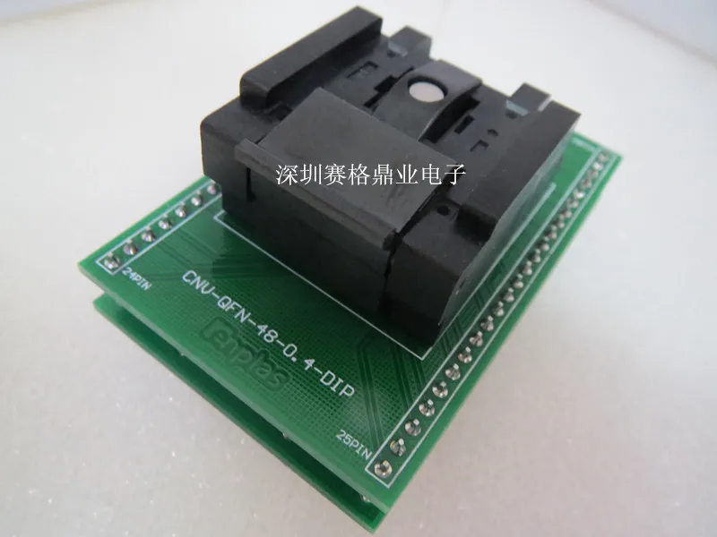 

Clamshell QFN-48(52)BT-0.4-01 QFN48/MLF48 6*6mm pitch 0.4mm IC Burning seat Adapter testing seat Test Socket test bench
