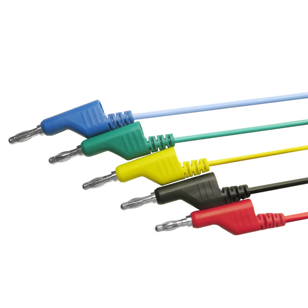 

10 Pcs 1M 4mm Banana to Banana Plug Soft Silicone Test Cable Lead for Multimeter 5 Colors Durable safe Power Supplies