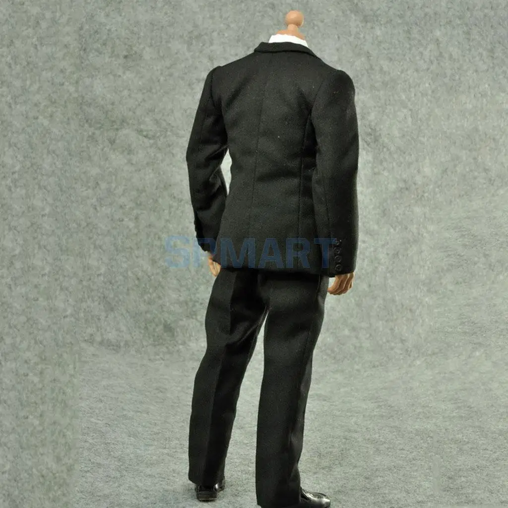 1//6 Scala Black Suit Set Completo per 12 /"Hot Toys Enterbay Dragon Figura