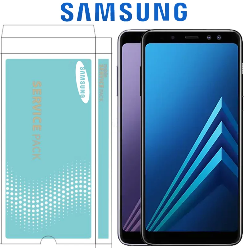 Оригинальный SUPER AMOLED ЖК-дисплей 6 0 дюйма для SAMSUNG Galaxy A8 Plus 2018 сенсорный экран с