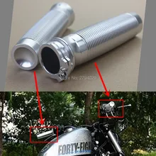 Мотоцикл 1 дюйм 25 мм зажим руля Серебряная ручка ручки подходят для Harley двойной кабель модели на заказ