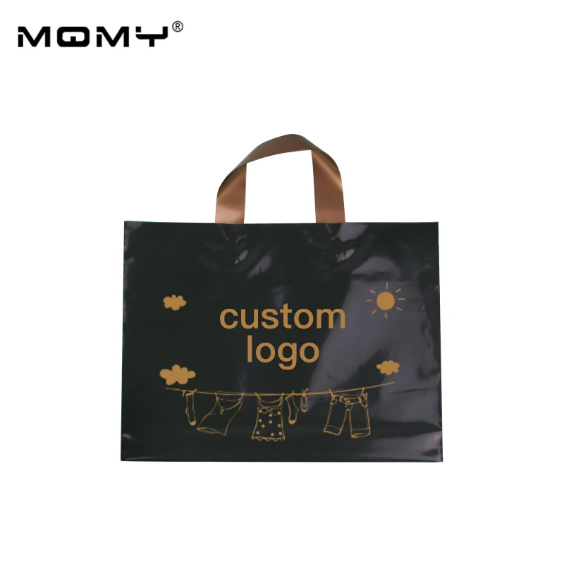 45x45 + 10 см заказной печатный логотип ручка доставка пластик подарочный мешок для моды и продвижение 200 шт