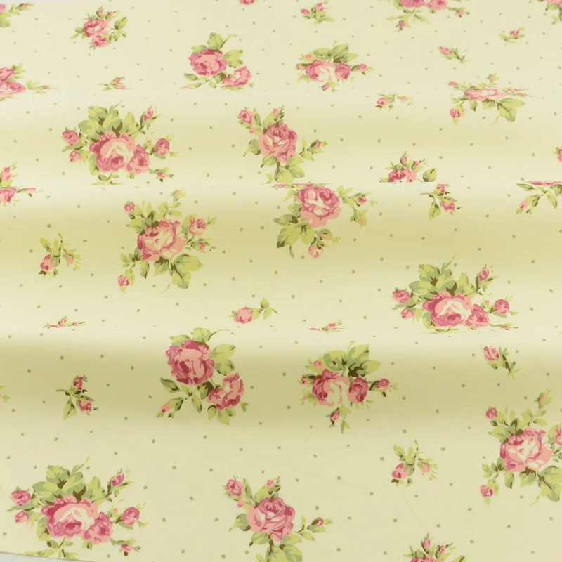 Booksew хлопок ткань краситель Бежевый Tissu Coton лоскутное постельное белье Скрапбукинг саржевая ткань тела с цветочным принтом Tissu