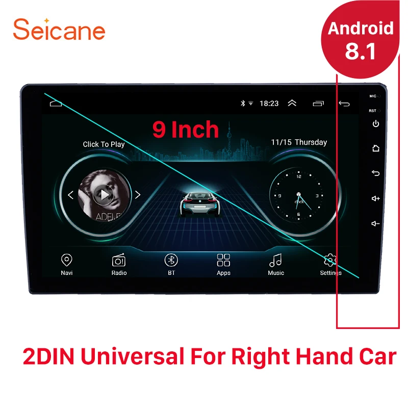 Seicane 9 дюймов Android 8 1 Универсальный для hyundai suzkia vw toyota honda kia nissan правосторонний