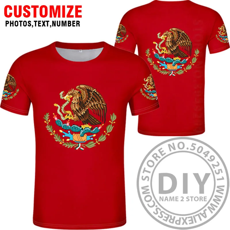 THE UNITED STATES OF MEXICO t shirt logo free custom name number mex t-shirt nation flag mx spanish mexican print photo clothing - Цвет: Style 12