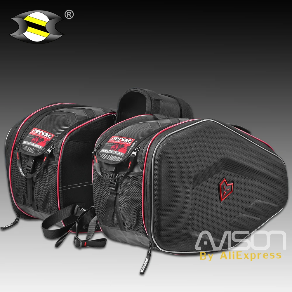 Universal Motorcycle Waterproof saddle bag Luggage Double Seat racing